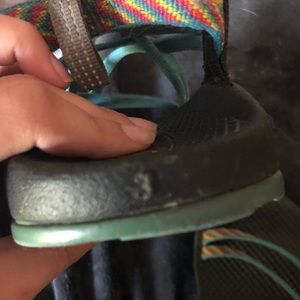 kids rainbow colored chacos